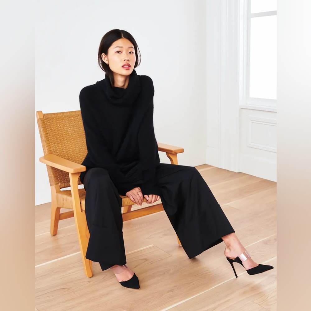 Quince women’s Baby Alpaca-Wool Turtleneck black size small Black new
